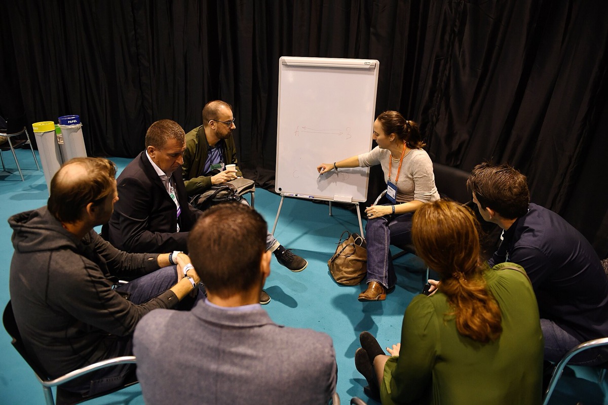 Roundtable discussion at an international conference